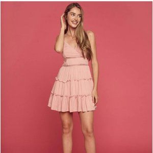 NWT Trixxi - Rose Trim Dress (100% Rayon) - Women's Size M